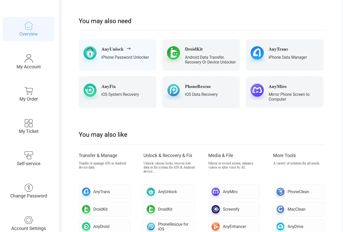 成功登录iMobie账户