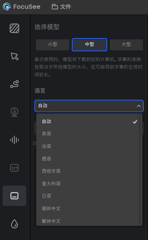选择语言