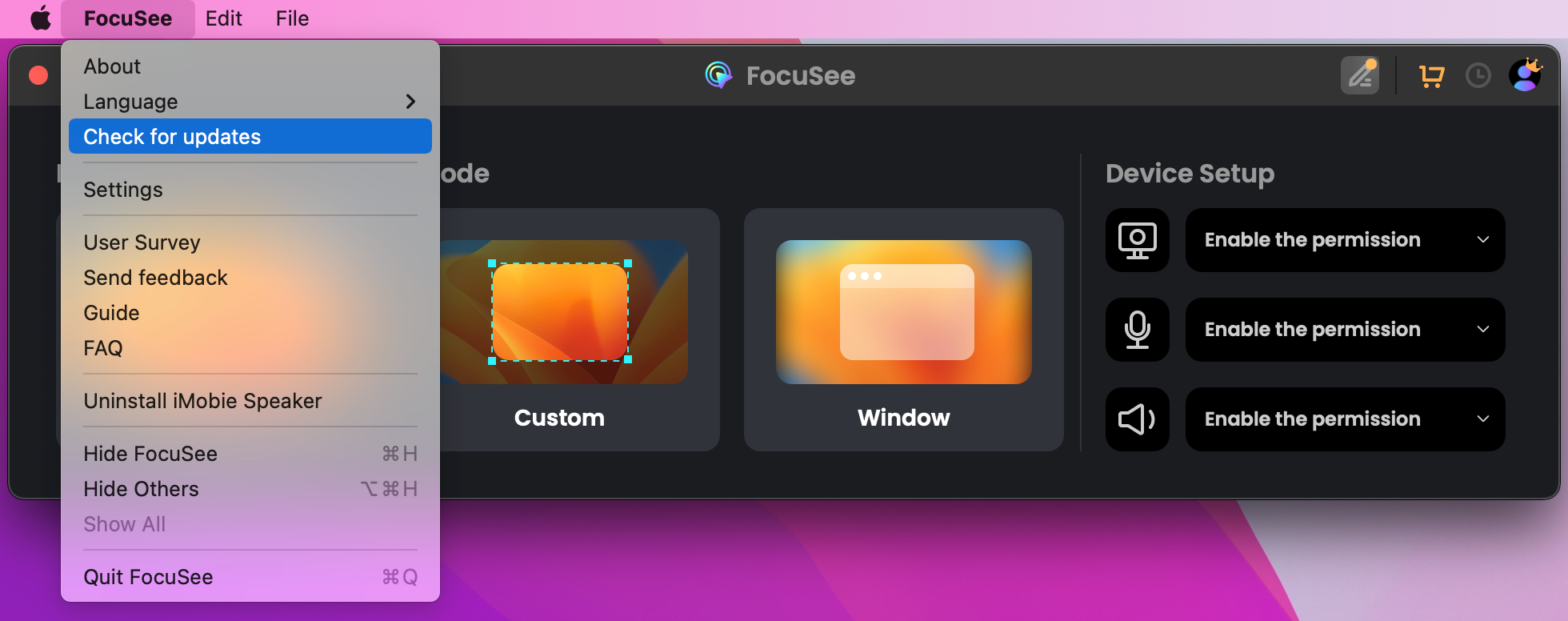 How to Update FocuSee on Mac