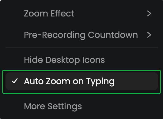 Enable on Recording Page