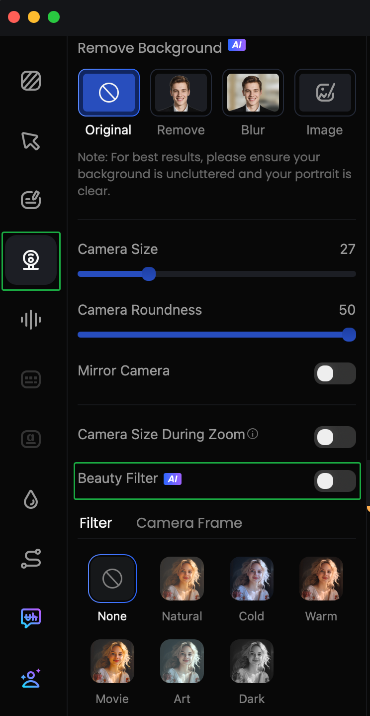 Enable Beauty Filter