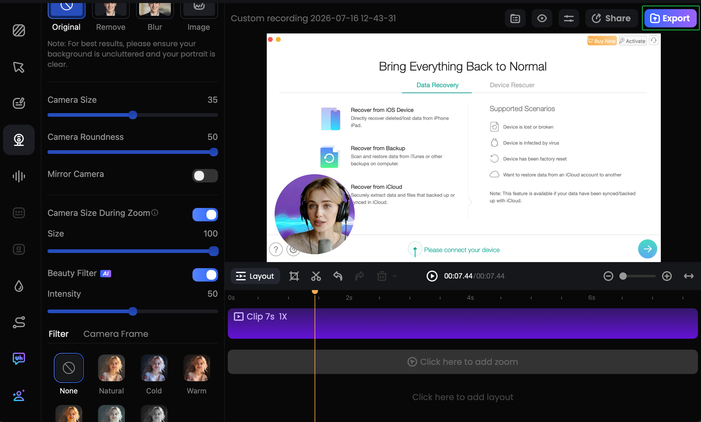 Export Video