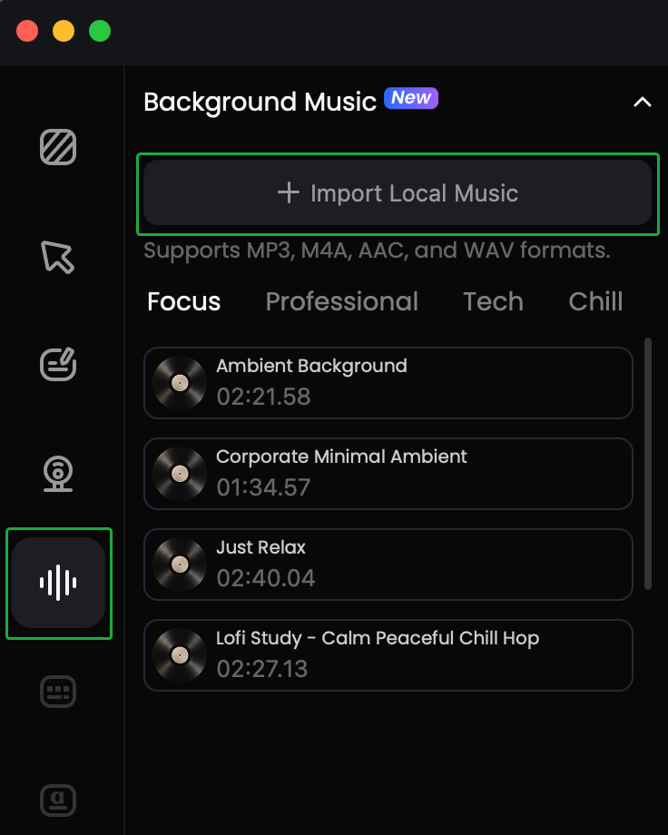 Add Local Audio