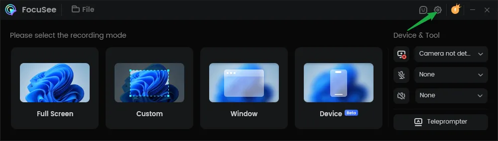 Click Settings Button
