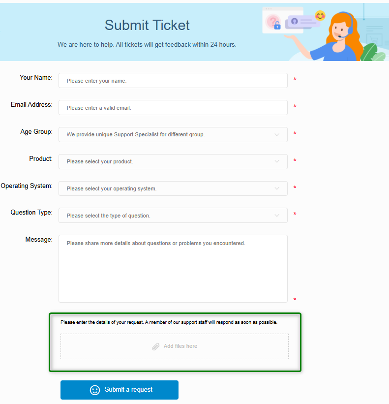 How to Send the Log File via Ticket