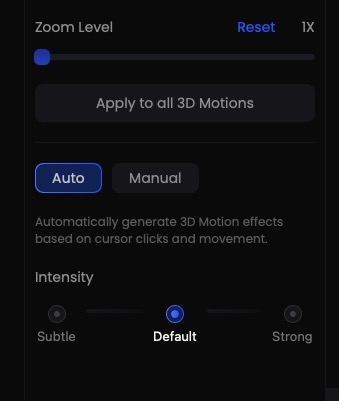 Adjust 3D Motion Effect