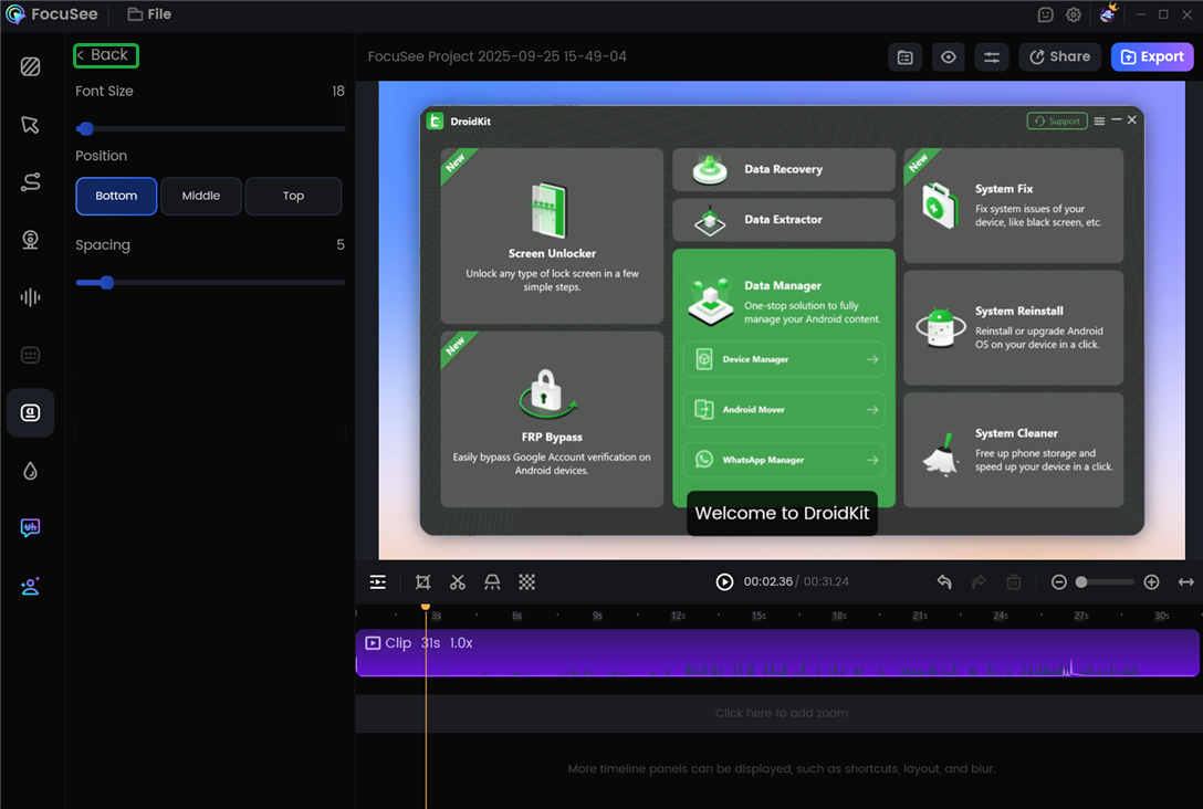 Enable or View Subtitles