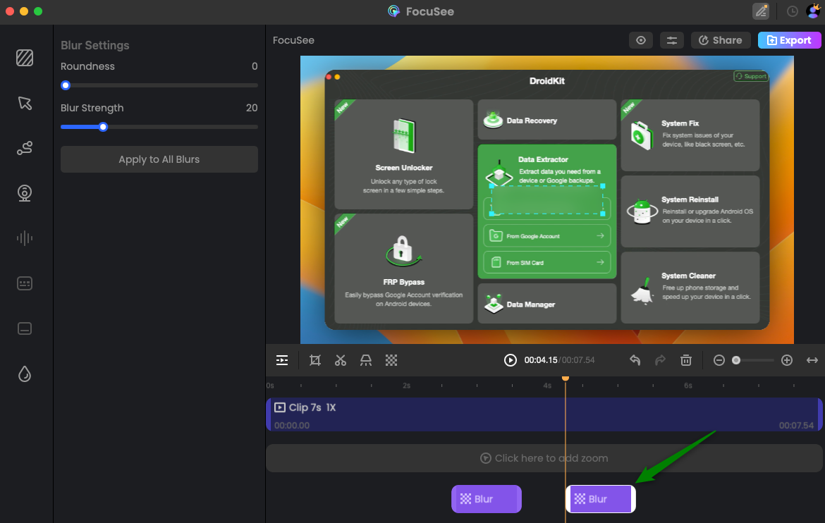 Add Blur Track