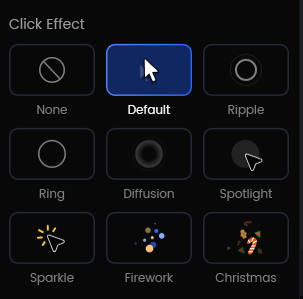 Set Cursor Click Effect