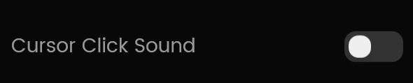 Turn off Cursor Click Sound