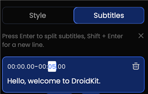 Edit Subtitle Content and Timing