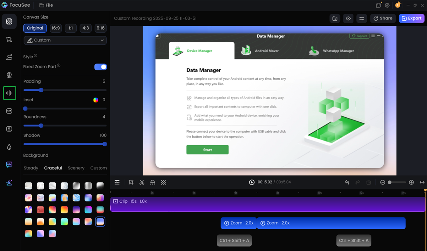 Choose Audio Control Option