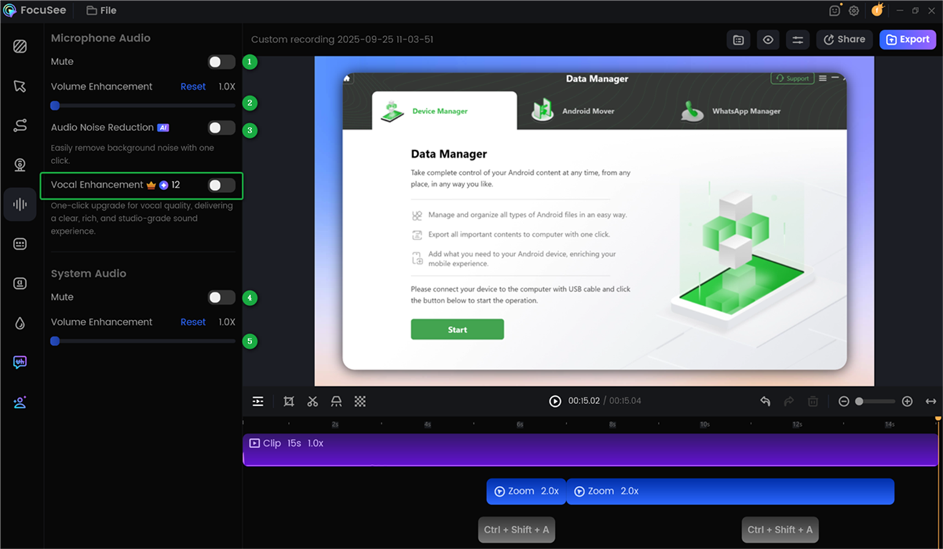 Enable the Voice Enhancer Option