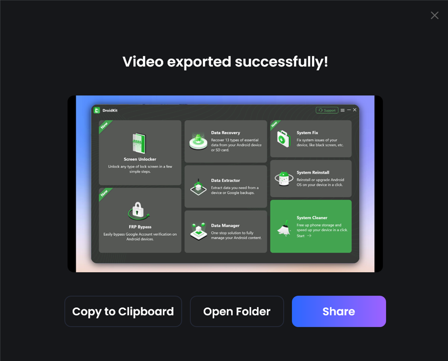 Export Complete