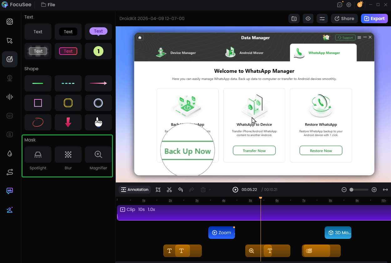 Customize Mask Effects