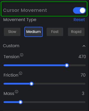 Turn off Cursor Movement