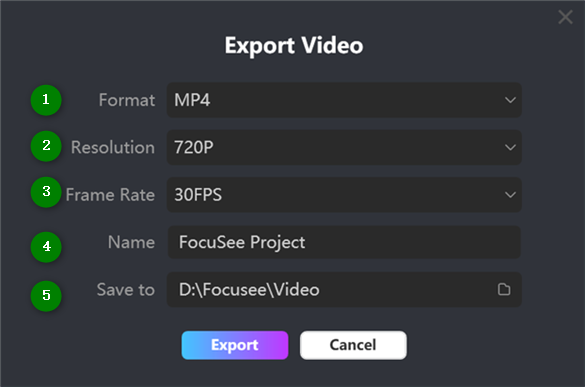 Export the Video 