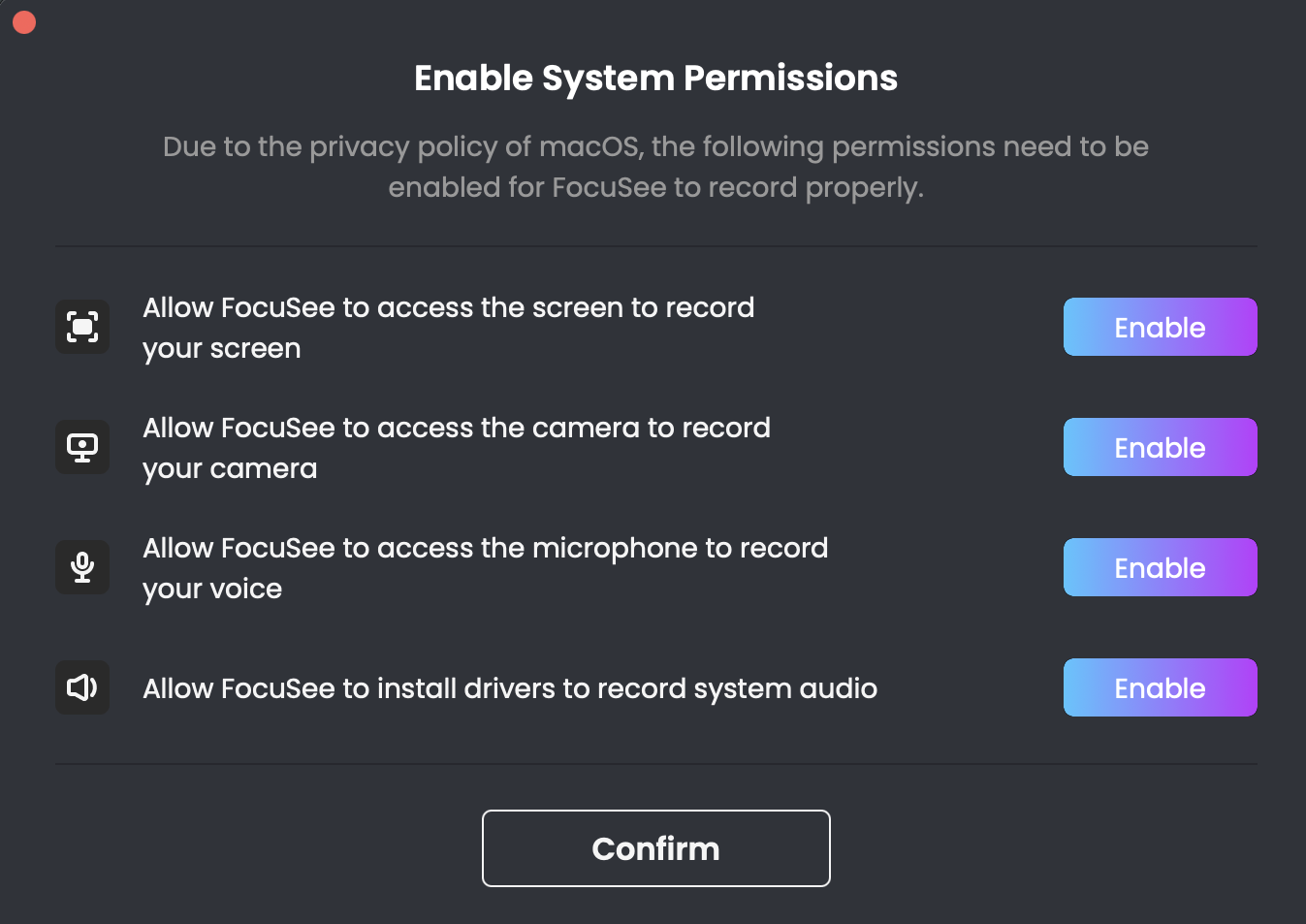 Enable System Privileges