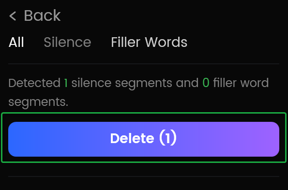 Click Delete Button