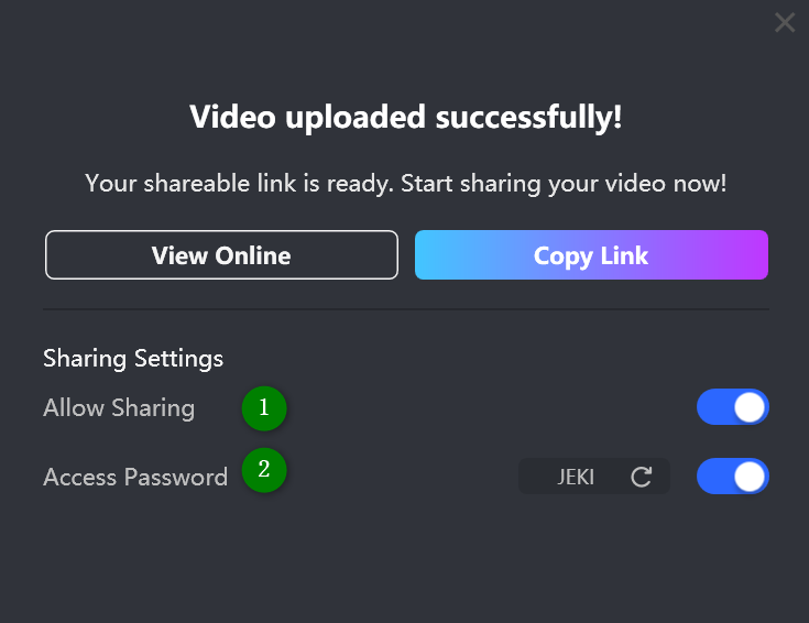 Video Uploaded Successfully