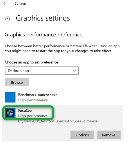 Configured NVIDIA GPU