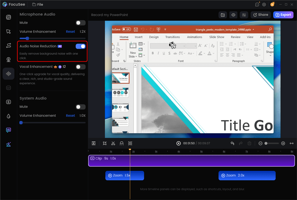 AI Audio Enhancement