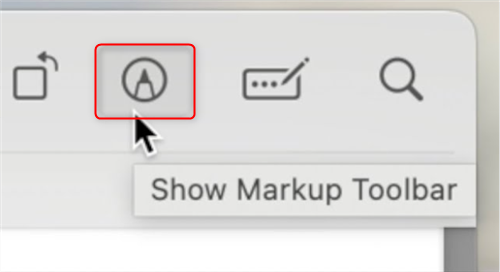 Show Markup Toolbar