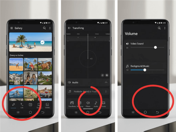 Adjusting Audio Levels in Samsung Gallery