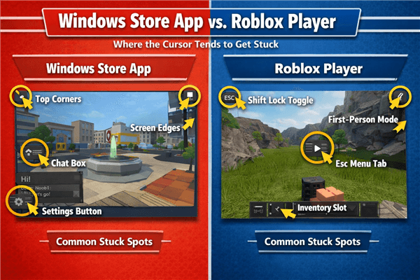 Windows Store App vs. Roblox Player