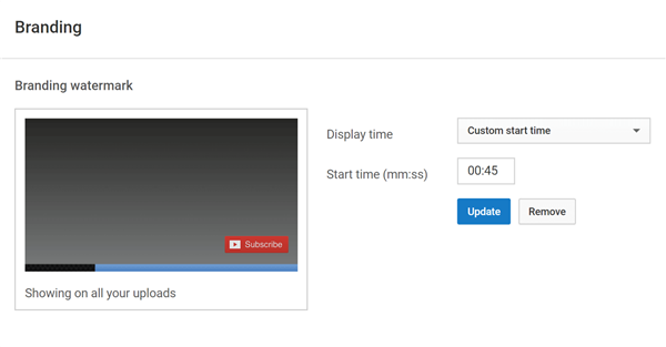 YouTube Branding Watermark