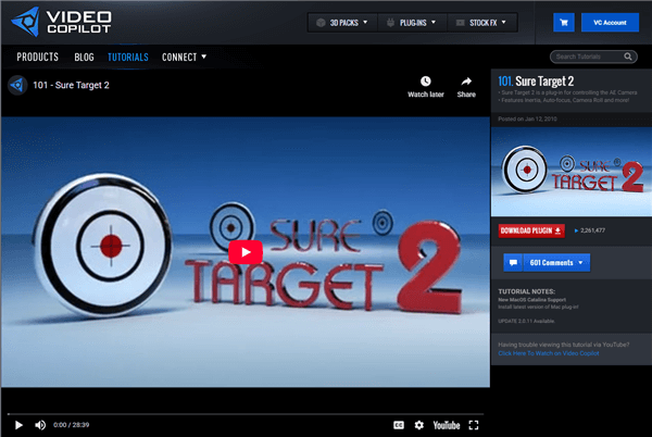 Best After Effects Camera Movement Plugin - Sure Target 2