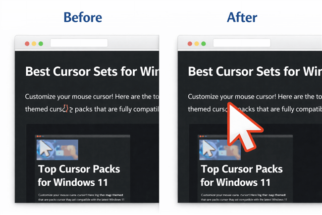 A Cursor Before-and-After Comparison