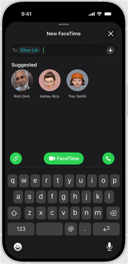 Start the FaceTime Call