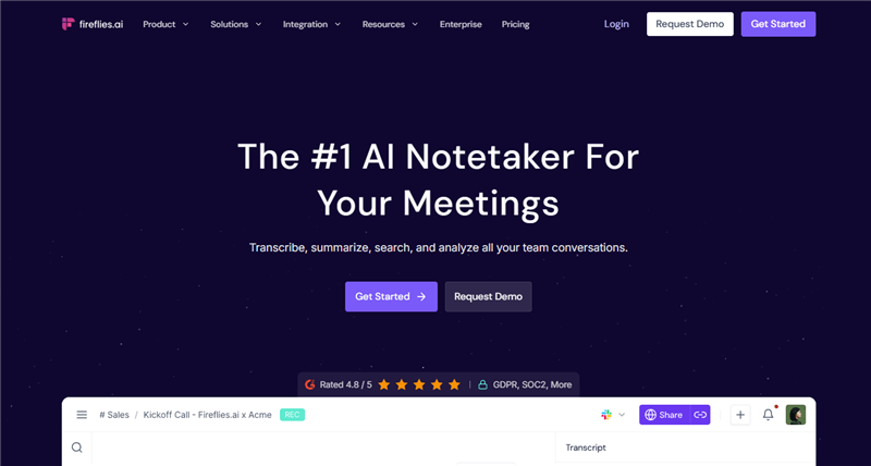 Meeting Recording App - FireFlies AI