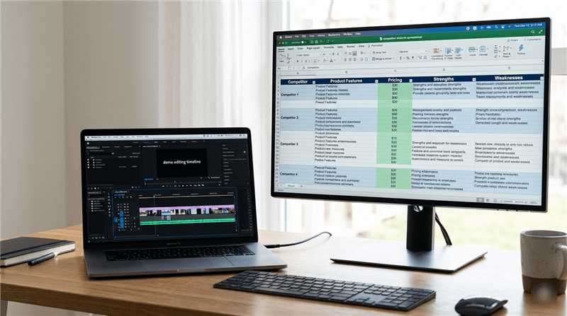 A Dual-Monitor Workspace