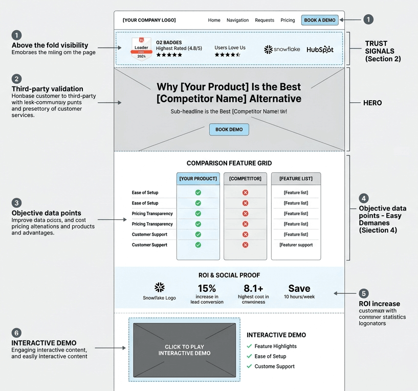 A SaaS Content Marketing Aternatives Page