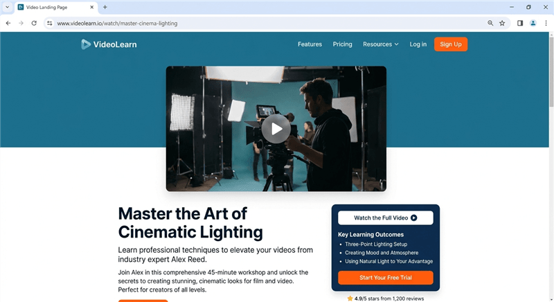 What Is a Video Landing Page