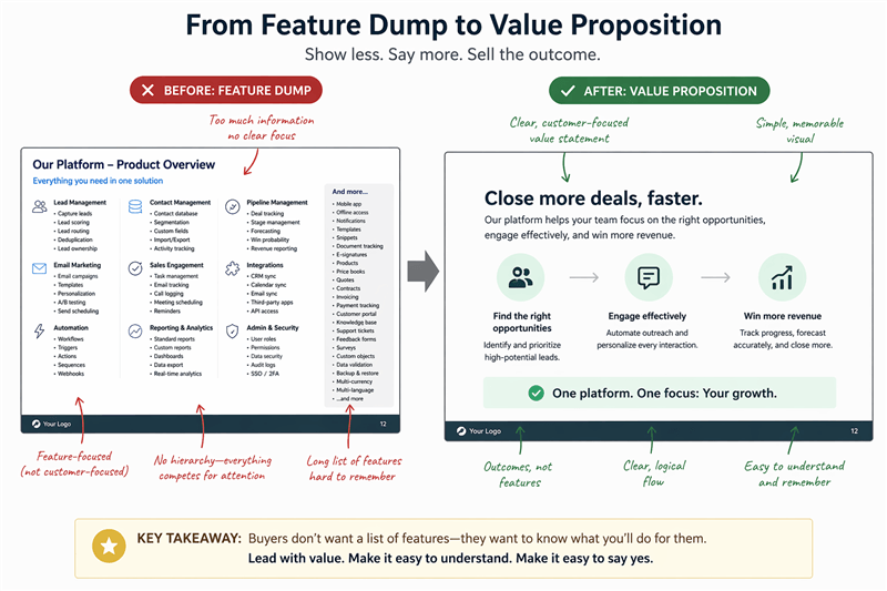 Before and After Slide Redesign Comparison