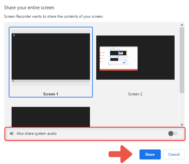 Share Your Entire Screen