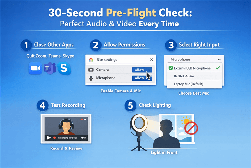 Checklist of the Chrome Site Setting Permission