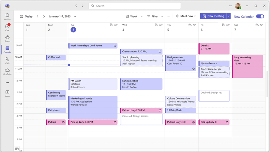 Access the Calendar on Teams