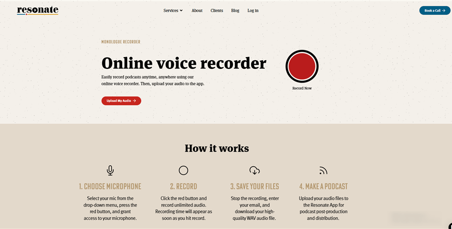 Online Sound Recorder - Resonate