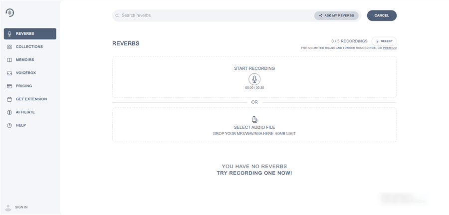 Online Voice Recorder - Reverbs