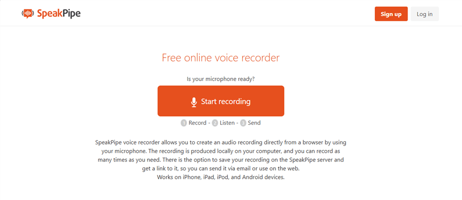 Online Voice Recorder - SpeakPipe
