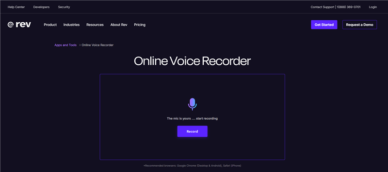 Online Audio Recorder - Rev