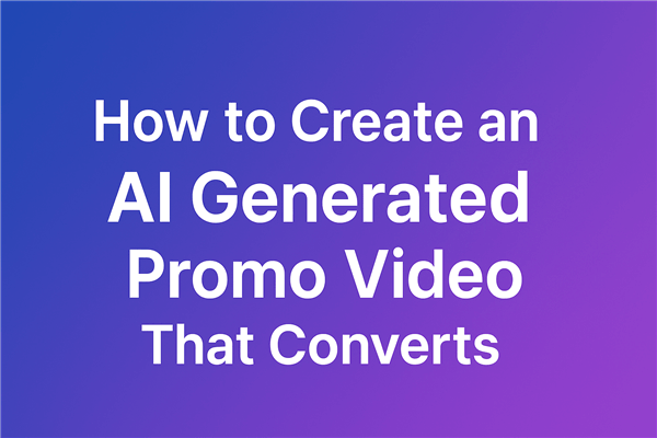 Create an AI Generated Promo Video