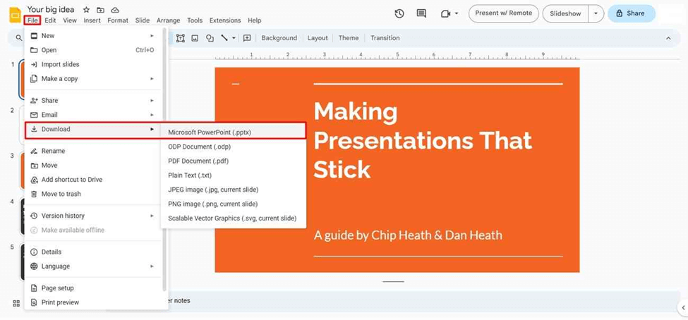 Download as Microsoft PowerPoint