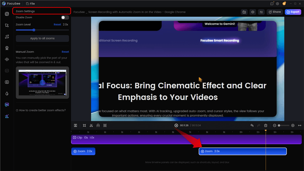 Automatic Zoom Effects