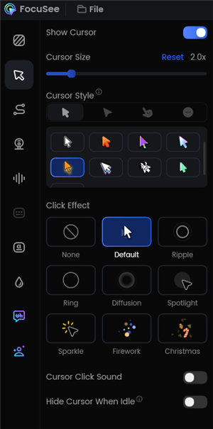 Change the Cursor Settings