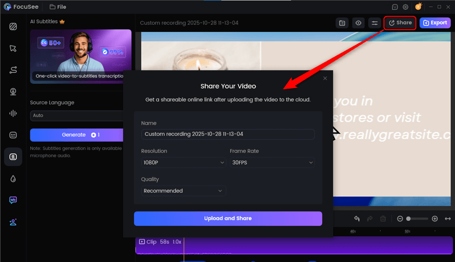 Share Your Promo Video Via a Link